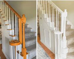 You may choose to use a large bristle brush with wood stairs, so that you can follow the grain. My Tips For Painting Your Staircase White Bless This Nest