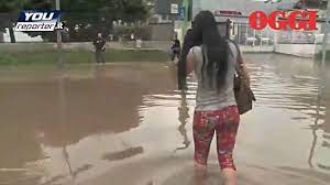 Subito traffico nel caos e tangenziale allagata. Maltempo Milano Video