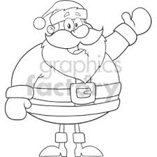 Maybe you would like to learn more about one of these? Black And White Happy Santa Claus Cartoon Mascot Character Waving Hand Drawing Vector Illustration Isolated On White Background Clipart Commercial Use Gif Jpg Png Eps Svg Ai Pdf Clipart 407264 Graphics Factory