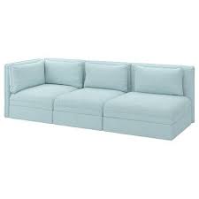 Vallentuna Modular Loveseat With Storage Hillared Light Blue Ikea Modular Sofa Modular Corner Sofa Sofa