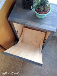 Cut ½ plywood to the sizes needed for a shallow. 8 Ways To Hide Or Dress Up An Ugly Kitchen Trash Can