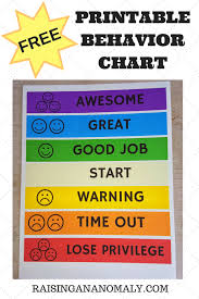 Free Printable Behavior Charts Room Surf Com