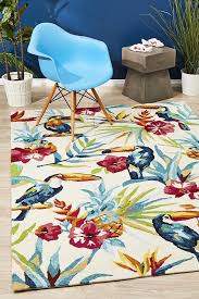 Outdoor large blue area rugs clearance design ideas images 24. Toucan Tropical Indoor Outdoor Rug Cream Rug Love