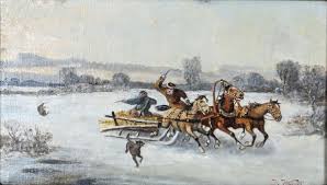 WOLSKI, Jan (1907-1990) Trojka, Horse ...