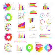 business graphic templates set collection of colorful round