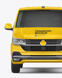 Vector domesticated animals icons set: Panel Van Mockup Front View In Vehicle Mockups On Yellow Images Object Mockups