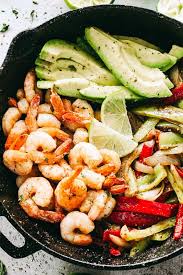 Skillet Shrimp Fajitas Recipe Sizzling Hot Fajitas With Juicy Shrimp Flavorful Bell Peppers Fajita Recipe Shrimp Recipes Easy Dinners Skillet Dinner Recipes