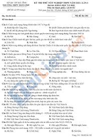 Để tạm gác vấn đề ruộng đất, tập trung giải quyết nhiệm vụ dân tộc. Ä'á» Thi Thá»­ Thpt Quá»'c Gia 2021 Mon Sá»­ TrÆ°á»ng Tráº§n Phu Ha TÄ©nh