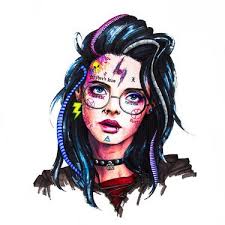 See more ideas about art, painting, artist. What If Harry Potter Was A Beautiful Punk Girl Drawing By Mark Kucherov Saatchi Art