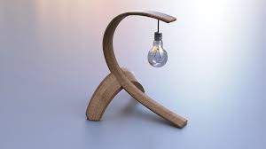 Almants Auksconis - Curved lamp Design