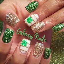 Easy patrick nail designs & make your life special: Best St Patrick S Day Nails 17 Best St Patrick S Day Nails Fav Nail Art Shamrock Nails St Patricks Day Nails St Patricks Nail Designs