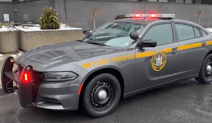 A New York State Police patrol vehicle, AI generated