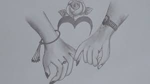 Romantic Couple Holding Hands Pencil Sketch How To Draw Holding Hands Cool Art Drawings Drawings Romantic Drawing