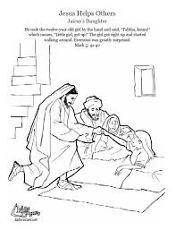 Jairus S Daughter Coloring Page Audio Bible Story And Script Available At Http Kidscorner Reframemedia Bible Coloring Pages Jairus Daughter Bible Coloring