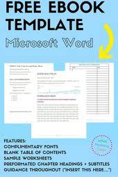 Free Ebook Template Preformatted Word Document Ebook Writing Ebook Template Book Writing Tips
