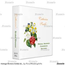 Vintage Flowers Bridal Shower Cookbook Recipes Binder Zazzle Com Bridal Shower Flowers Cookbook Recipes Recipe Binder
