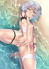 bandages breasts censored erect nipples fateapocrypha fategrand  order fate (series) garter jack the ripper (fate) orochi itto pussy rotated  small breasts tattoo wet 