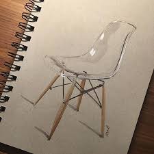 Credit Wrenchbone Iconic Furniture Perfectly Captured Eames Dsw Dining Room Awrench Interior Design Skizzen Objekt Zeichnen Innenarchitektur Zeichnung