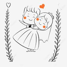 Mignon petit ourson avec du poisson. Dessin Anime Dessin Mignon Caractere Mariage Princesse Etreinte Clipart De Mariage Dessin Anime La Peinture Fichier Png Et Psd Pour Le Telechargement Libre