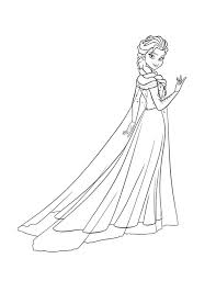 Coloring book with princess elsa printable page for free. Princess Anna Beautiful Queen Elsa Coloring Pages Best Place To Color