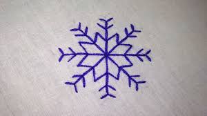 Cross stitch and specialty stitches. Hand Embroidery Simple Snowflake Embroidery Patterns Snowflake Embroidery Design For Dress Youtube