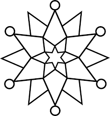 Snowman Black And White Black And White Snowflake Clip Art Snowflake Coloring Pages Christmas Coloring Pages Simple Snowflake