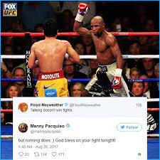 Ufc On Fox Shots Fired Manny Pacquiao With The Shade And Blessings For Floyd Mayweather Before His Big Fight Vs Conor Mcgregor Facebook
