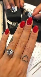 Two of the nails feature glitter stripes and pearls while the other nail these short nails are vibrant red with one accent nail. Nails Must Try Post Project Pop By This Helpful Nail Art 2546754510 Right Now Neonnailsombre Red Gel Nails Red Acrylic Nails Red Nail Designs