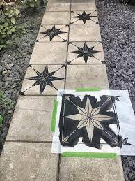 How To Makeover A Concrete Slab Patio Path For Under 40 Let S Talk Concrete Slab Patio Garden Projects Backyard
