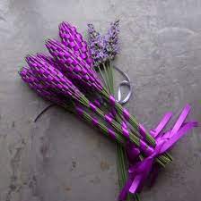 Lavender Wands Gift Set Of 5 Small Purple In 2020 Lavender Gifts Lavender Gift Set Lavender Wands