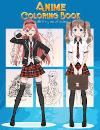 Download Buy Anime Coloring Book With 3 Styles Of Anime Adorable Manga And Anime Characters Set On Anime For Anime Lover Adults Teens Manga Coloring Book Online In India 334650958