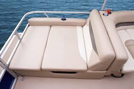 Aft Port Rear Facing Lounge W Pop Up Changing Room Storage Http Www Exclusiveautomarine Com Product Party Barge 24 Xp3 Party Barge Pontoon Pontoon Boat
