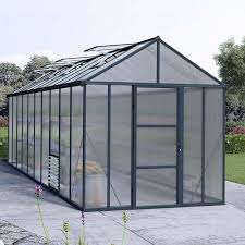These properties also make polycarbonate the perfect material for greenhouses since it allows the light transmission benefits of glass, but with added before you're choosing your polycarbonate greenhouse it is important to pay attention to the specifications and features of the polycarbonate. Palram Glory 8x20 Greenhouse Grey One Garden