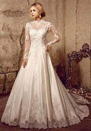 Long Sleeves Victorian Style Modest Lace Wedding Dress Hl1009 Modest Lace Wedding Dresses Victorian Wedding Dress Poofy Wedding Dress