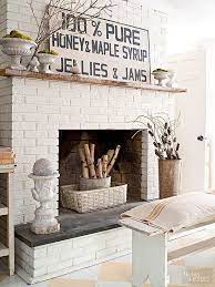 Brick fireplaces are staples of home decor and these brick fireplace ideas will help you elevate yours to a whole new level! 22 Unique Ways To Turn Flea Market Finds Into Vintage Style Wall Art White Brick Fireplace Painted Brick Fireplaces Brick Fireplace Makeover