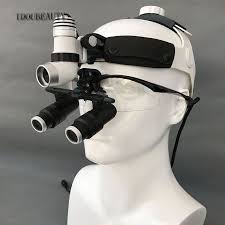 Tdoubeauty 3w Led Surgical Head Light Dental Headlight Ac Dc Kepler Magnifier Dental Loupes Dental Glass Loupes 6 5x Oral Hygiene Beauty Health Beauty