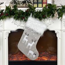 Maybe you would like to learn more about one of these? Christmas Stocking Classic Reindeer Xmas Stockings With Plush Faux Fur Cuff Large Stocking Decorations For Family Holiday Season Decor Walmart Com Walmart Com