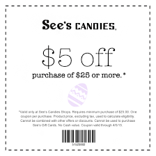 5 Off 25 At Sees Candies Sees Candies Coupon Apps App
