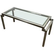 Mervin 3 piece coffee table set everly quinn table base color: Coffee Table In Chrome And Glass 1970s Modern Italy For Sale At 1stdibs