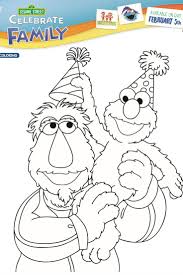 Free Printable Sesame Street Birthday Coloring Page Elmo Celebrates Family Happy Birthday Coloring Pages Birthday Coloring Pages Sesame Street