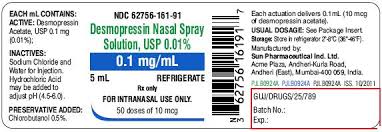 Desmopressin Nasal Spray Solution Usp 0 01