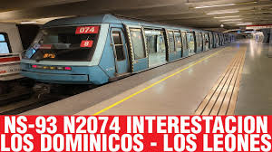 Los leones is a station of the line 1 of the santiago metro in chile, and is the northern terminus of the line 6.the station is named for the nearby los leones avenue. Metro De Santiago Ns 93 N2074 Interestacion Los Dominicos Los Leones Youtube