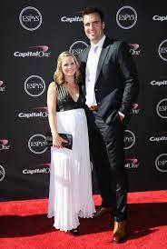Nfl player joe flacco with wife dana grady attend the 2013 espy awards at nokia theatre l.a. Joe Flacco Baltimore Ravens Reveals Wife Gives Him C P Over New Role Nfl Sport Express Co Uk