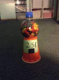 How to make candy dispenser with 3 different taste at home. Diy Gumball Machine What You Need Round Plastic Bottle Plastic Party Cup Paper And Mini Gum Plastic Bottle Crafts Plastic Bottle Crafts Diy Diy Bottle Crafts