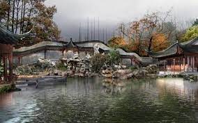 Japanese Garden Pond Wallpaper Landscape Wallpaper Chinese Landscape Japanese Landscape