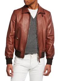 Tom Ford Men S Leather Zip Front Bomber Jacket In 2020 Suede Bomber Jacket Men Tom Ford Jacket Leather Bomber Jacket