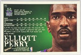 1998-99 Skybox NBA Hoops Basketball #91 Elliot Perry Milwaukee Bucks UER