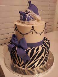 Purple Chucks And Zebra Print Baby Shower Cake Cisforcakes Wix Com Cgarrison Baby Shower Purple Baby Shower Cakes Printed Baby Shower
