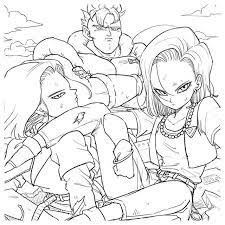 人造人間3人組で 1線画 2漫画 3セル画 風 を描き分けてみたかったもの 突然のちょっぴり語り 17号と18号の爆弾を取り除いたのはクリリンだし 壊れかけてボロボロの16号をブルマに直してもらうよう頼んだのもクリリン その後16号からお礼を言われ 17号は