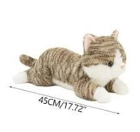 Plush Cat Toy, Weighted Stuffed Cat, Realistic Soft Cats Doll for Kids  Teens Adults, Cozy Sensory Comfort Plush with Gentle Weighted Filling, Gray  and ...
